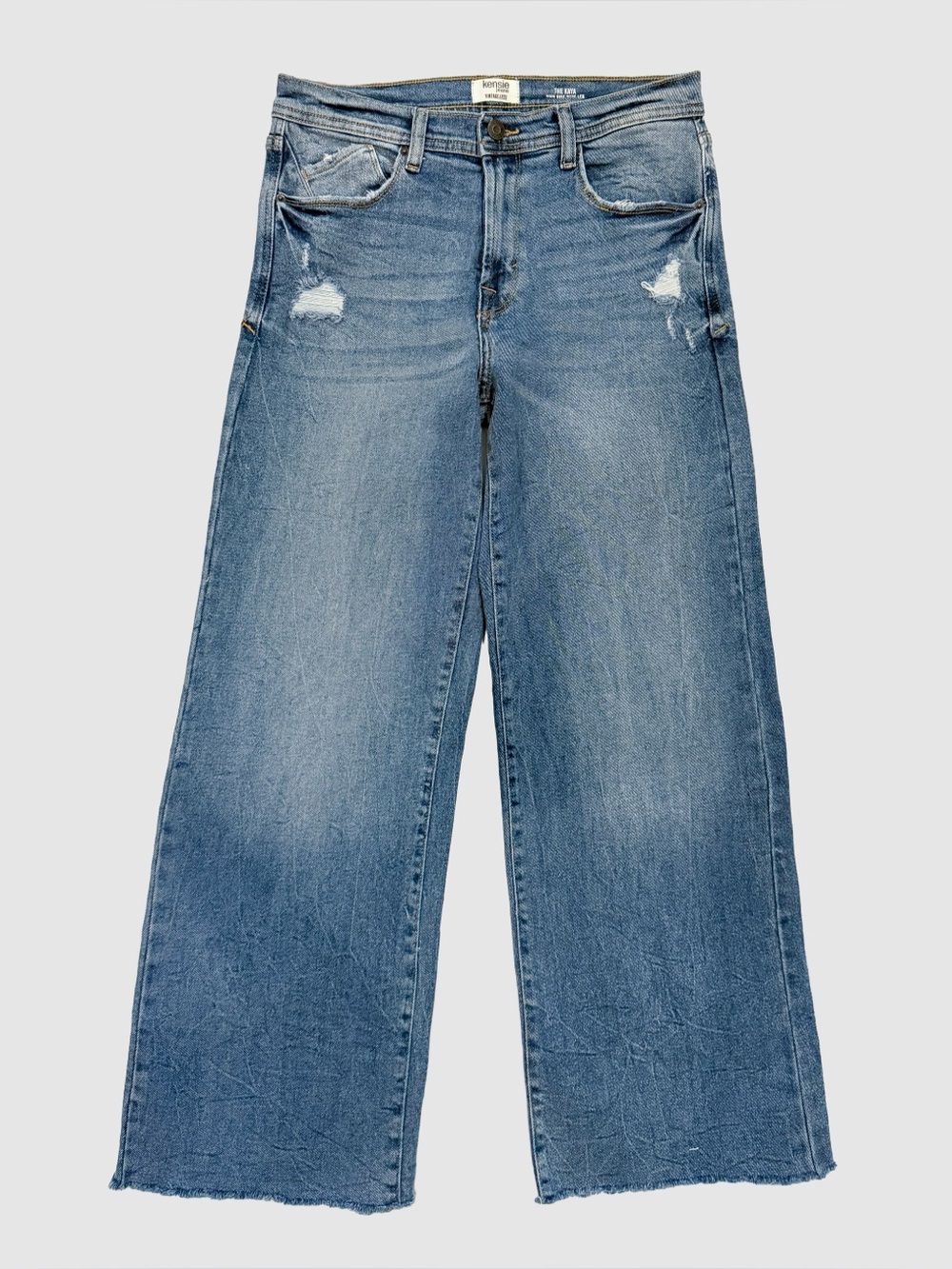 Kensie The Kaya High Rise Wide Leg Crop Jeans Size 8